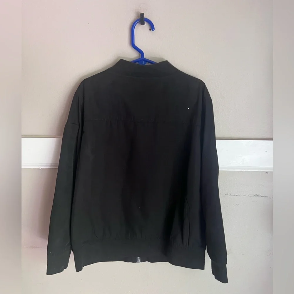 wonder nation Black Bomber Jacket with 'Live Free / Ride Fast' Patch